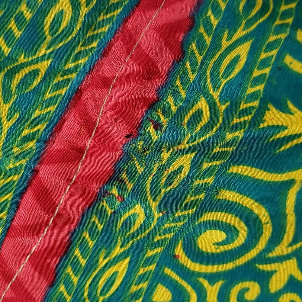 Darn Good Yarn Sari Silk Wrap Skirt Ankle Goddess - Picture 9 of 16